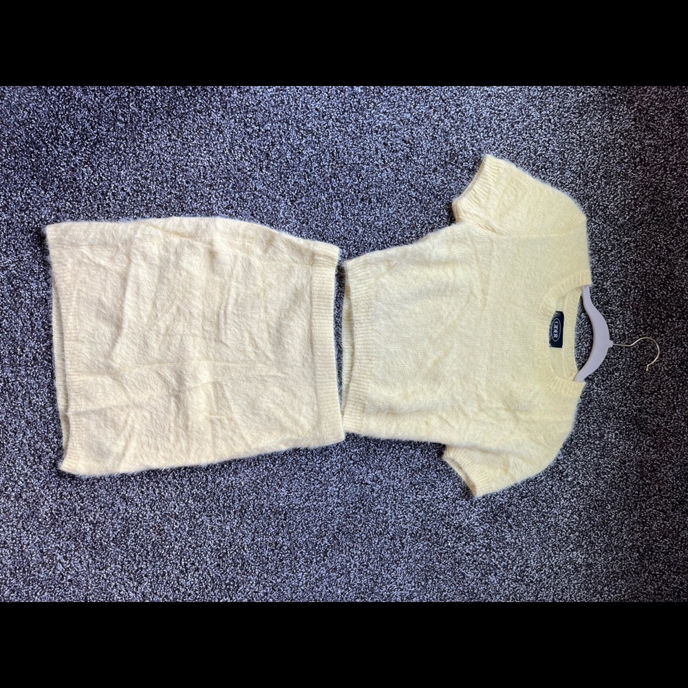 Yellow skirt and top set